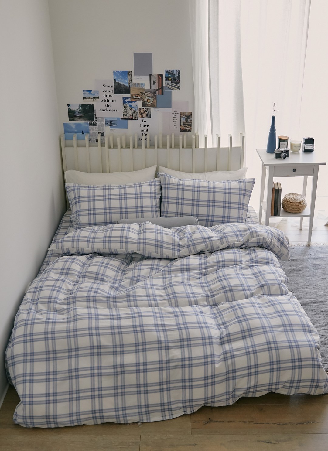 藍莓格格 - 雙層紗床包組 ( 床包 + 枕套 )