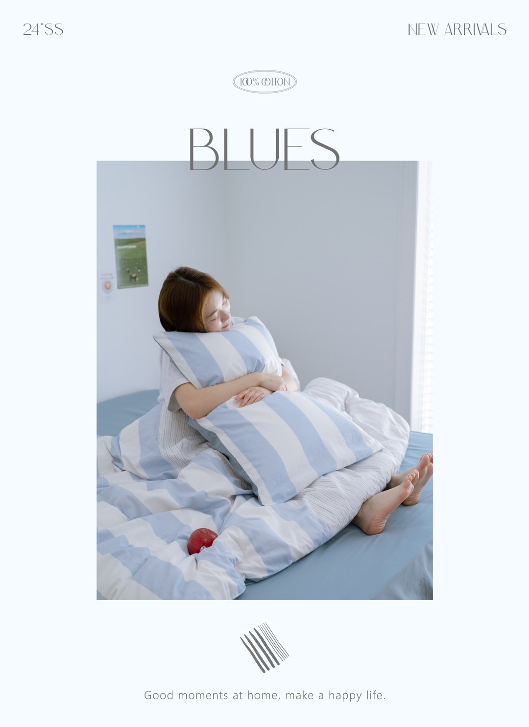藍調 - 純棉床包組 ( 床包 + 枕套 )