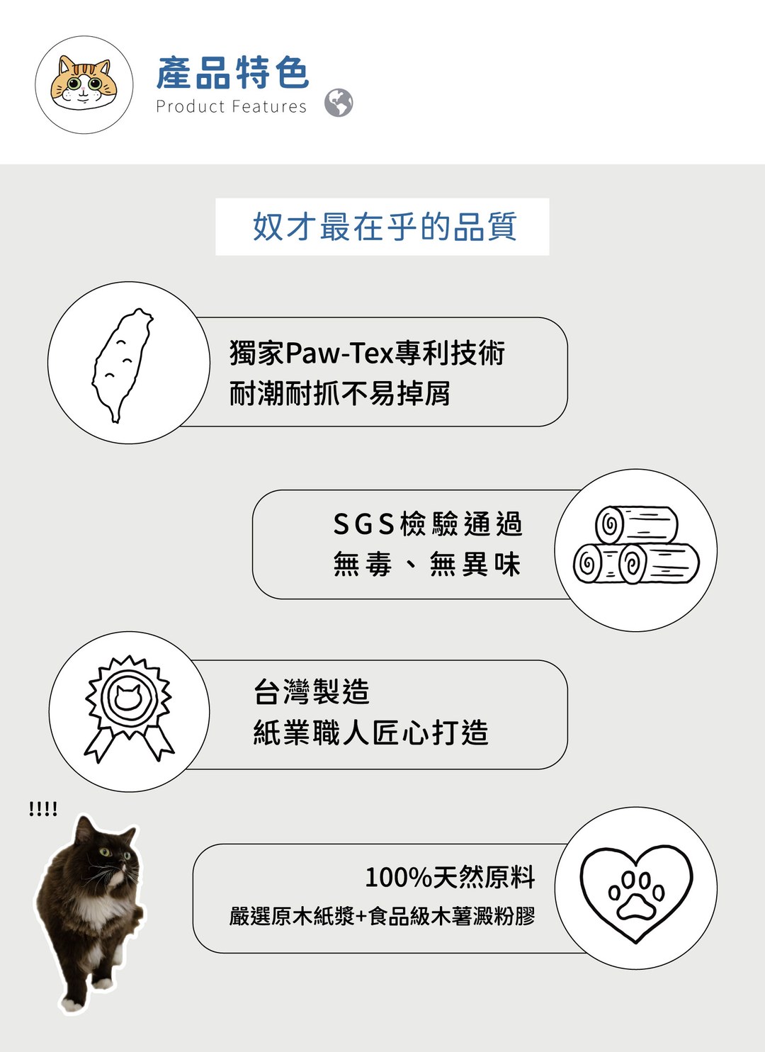 貓臉書 - 貓抓板補充包 ( 三入 ) / 喵覓MeowMie聯名