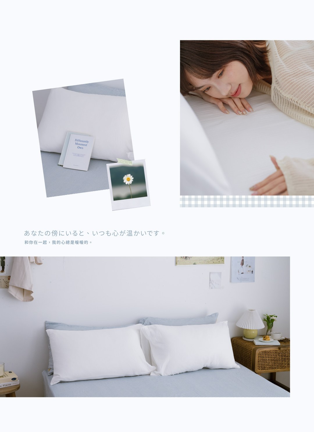 花漾白 - 二重紗 / 雙層紗枕套 / 2入組