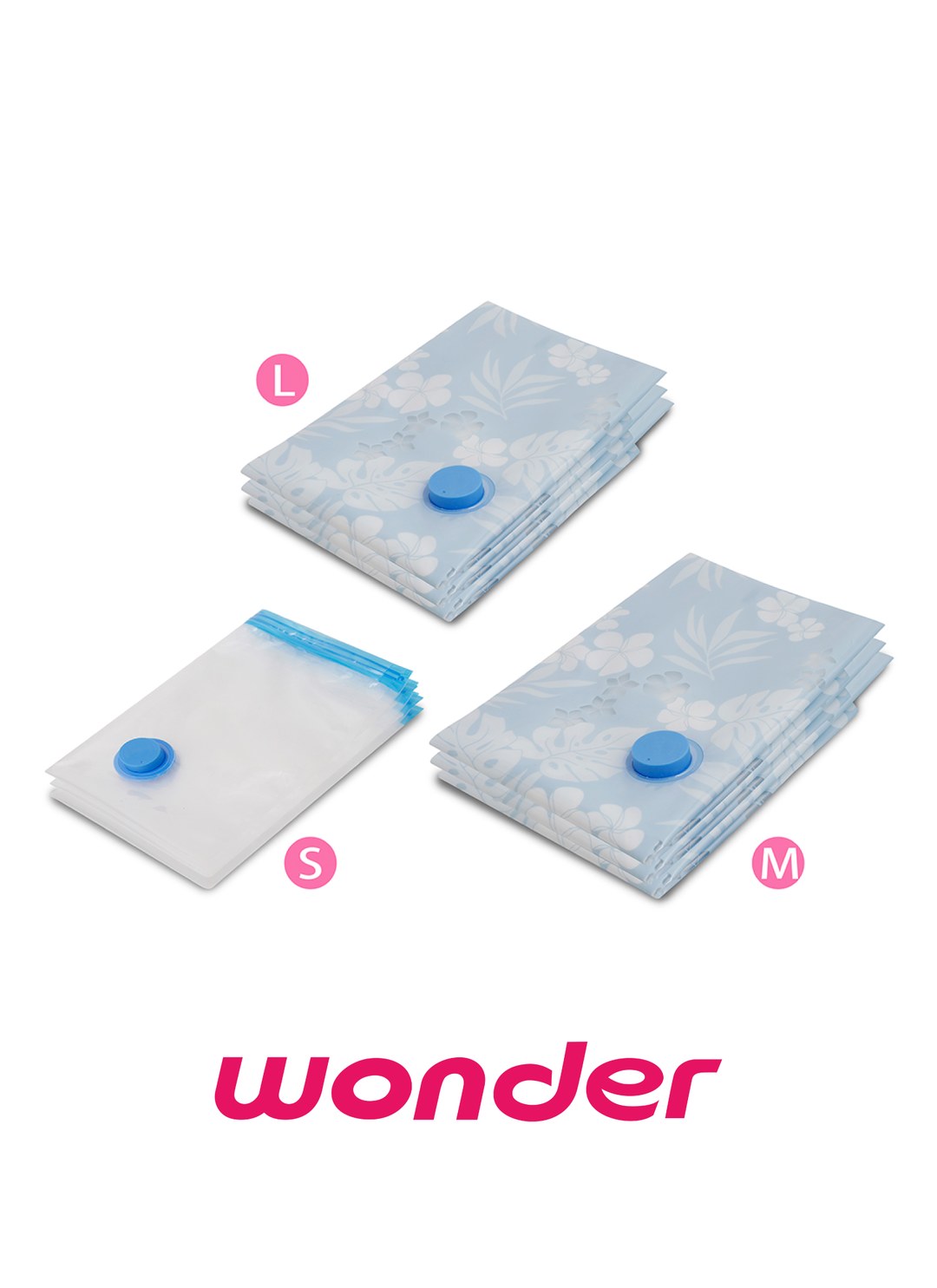 旺德 Wonder - 衣物真空收納袋 9入組